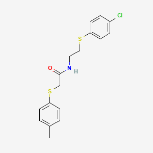 N-{2-[(4-chlorophenyl)thio]ethyl}-2-[(4-methylphenyl)thio]acetamide