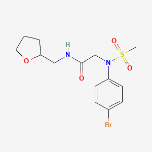 N~2~-(4-bromophenyl)-N~2~-(methylsulfonyl)-N~1~-(tetrahydro-2-furanylmethyl)glycinamide