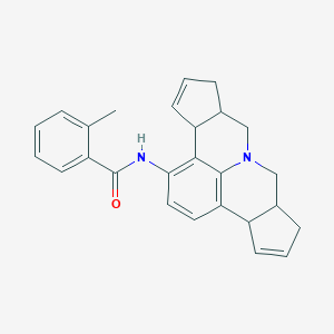 molecular formula C26H26N2O B392795 N-(3b,6,6a,7,9,9a,10,12a-octahydrocyclopenta[c]cyclopenta[4,5]pyrido[3,2,1-ij]quinolin-1-yl)-2-methylbenzamide 