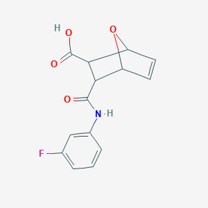 molecular formula C14H12FNO4 B392797 3-[(3-Fluoroanilino)carbonyl]-7-oxabicyclo[2.2.1]hept-5-ene-2-carboxylic acid 