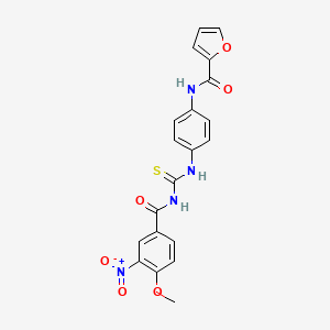 N-[4-({[(4-methoxy-3-nitrobenzoyl)amino]carbonothioyl}amino)phenyl]-2-furamide