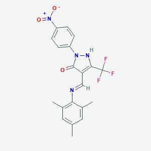 2-{4-nitrophenyl}-4-[(mesitylamino)methylene]-5-(trifluoromethyl)-2,4-dihydro-3H-pyrazol-3-one