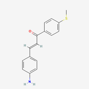 molecular formula C16H15NOS B3928041 3-(4-aminophenyl)-1-[4-(methylthio)phenyl]-2-propen-1-one 