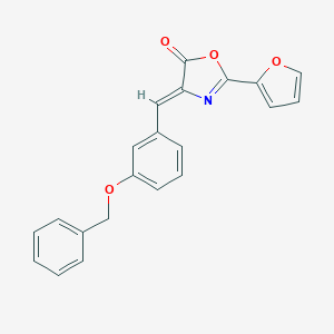 molecular formula C21H15NO4 B392807 4-[3-(benzyloxy)benzylidene]-2-(2-furyl)-1,3-oxazol-5(4H)-one 