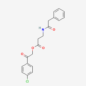 [2-(4-Chlorophenyl)-2-oxoethyl] 3-[(2-phenylacetyl)amino]propanoate