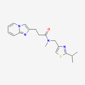 3-imidazo[1,2-a]pyridin-2-yl-N-[(2-isopropyl-1,3-thiazol-4-yl)methyl]-N-methylpropanamide