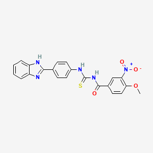 N-[[4-(1H-benzimidazol-2-yl)phenyl]carbamothioyl]-4-methoxy-3-nitrobenzamide