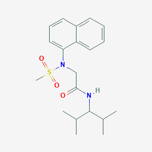 molecular formula C20H28N2O3S B3928091 N~1~-(1-isopropyl-2-methylpropyl)-N~2~-(methylsulfonyl)-N~2~-1-naphthylglycinamide 