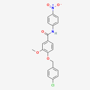 4-[(4-chlorobenzyl)oxy]-3-methoxy-N-(4-nitrophenyl)benzamide