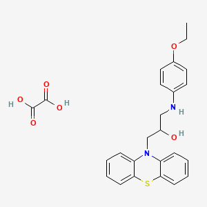 molecular formula C25H26N2O6S B3928120 1-(4-Ethoxyanilino)-3-phenothiazin-10-ylpropan-2-ol;oxalic acid 