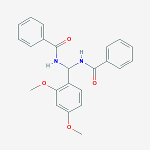 molecular formula C23H22N2O4 B392815 N-[(benzoylamino)(2,4-dimethoxyphenyl)methyl]benzamide 