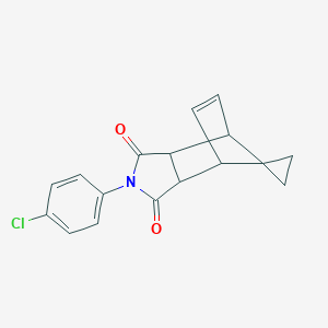 molecular formula C17H14ClNO2 B392816 4-(4-Chlorophenyl)-spiro[4-azatricyclo[5.2.1.0~2,6~]dec[8]ene-10,1'-cyclopropane]-3,5-dione CAS No. 331627-00-0