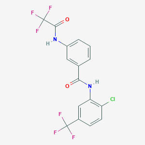 N-[2-chloro-5-(trifluoromethyl)phenyl]-3-[(trifluoroacetyl)amino]benzamide