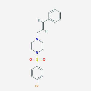 molecular formula C19H21BrN2O2S B392825 1-(4-Bromo-benzenesulfonyl)-4-(3-phenyl-allyl)-piperazine CAS No. 289628-40-6