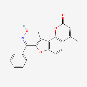 molecular formula C20H15NO4 B3928251 8-[(Z)-N-hydroxy-C-phenylcarbonimidoyl]-4,9-dimethylfuro[2,3-h]chromen-2-one 