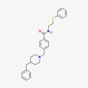 molecular formula C28H32N2OS B3928282 4-[(4-benzyl-1-piperidinyl)methyl]-N-[2-(phenylthio)ethyl]benzamide 