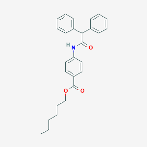 molecular formula C27H29NO3 B392829 Hexyl 4-[(diphenylacetyl)amino]benzoate 