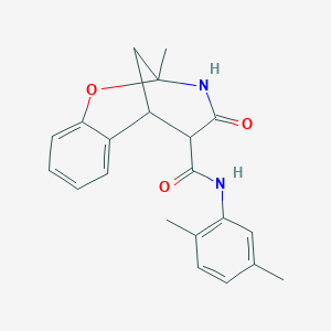 molecular formula C21H22N2O3 B3928291 N-(2,5-dimethylphenyl)-9-methyl-11-oxo-8-oxa-10-azatricyclo[7.3.1.0~2,7~]trideca-2,4,6-triene-12-carboxamide 