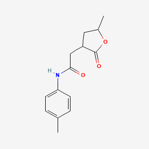 2-(5-methyl-2-oxotetrahydro-3-furanyl)-N-(4-methylphenyl)acetamide