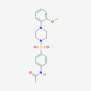 molecular formula C19H23N3O4S B392837 N-(4-{[4-(2-methoxyphenyl)piperazin-1-yl]sulfonyl}phenyl)acetamide CAS No. 326901-98-8