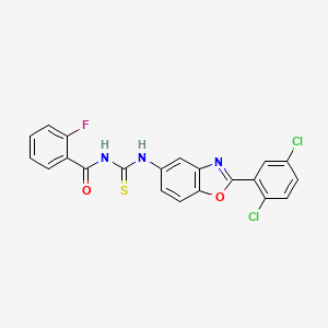 N-[[2-(2,5-dichlorophenyl)-1,3-benzoxazol-5-yl]carbamothioyl]-2-fluorobenzamide