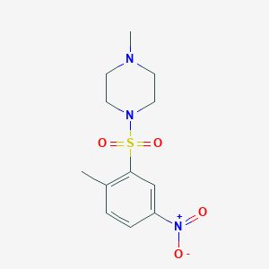 molecular formula C12H17N3O4S B3928419 1-methyl-4-[(2-methyl-5-nitrophenyl)sulfonyl]piperazine 