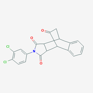 molecular formula C20H13Cl2NO3 B392843 2-(3,4-dichlorophenyl)-3a,4,9,9a-tetrahydro-1H-4,9-ethanobenzo[f]isoindole-1,3,10(2H)-trione 