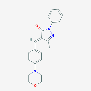 molecular formula C21H21N3O2 B392846 5-methyl-4-[4-(4-morpholinyl)benzylidene]-2-phenyl-2,4-dihydro-3H-pyrazol-3-one 
