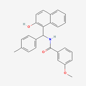 N-[(2-hydroxy-1-naphthyl)(4-methylphenyl)methyl]-3-methoxybenzamide