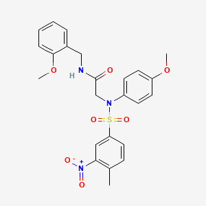 N~1~-(2-methoxybenzyl)-N~2~-(4-methoxyphenyl)-N~2~-[(4-methyl-3-nitrophenyl)sulfonyl]glycinamide