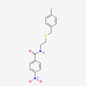 N-{2-[(4-methylbenzyl)thio]ethyl}-4-nitrobenzamide