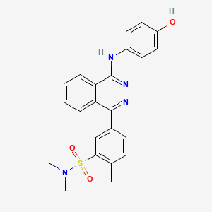 molecular formula C23H22N4O3S B3928499 5-{4-[(4-hydroxyphenyl)amino]phthalazin-1-yl}-N,N,2-trimethylbenzenesulfonamide 