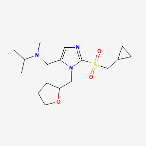 N-{[2-[(cyclopropylmethyl)sulfonyl]-1-(tetrahydro-2-furanylmethyl)-1H-imidazol-5-yl]methyl}-N-methyl-2-propanamine