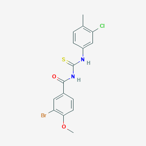 3-bromo-N-{[(3-chloro-4-methylphenyl)amino]carbonothioyl}-4-methoxybenzamide