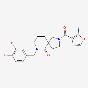 7-(3,4-difluorobenzyl)-2-(2-methyl-3-furoyl)-2,7-diazaspiro[4.5]decan-6-one