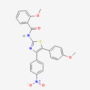 molecular formula C24H19N3O5S B3928529 2-methoxy-N-[5-(4-methoxyphenyl)-4-(4-nitrophenyl)-1,3-thiazol-2-yl]benzamide 