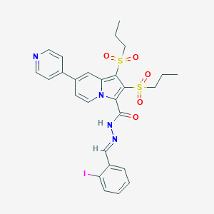 molecular formula C27H27IN4O5S2 B392856 N'-(2-iodobenzylidene)-1,2-bis(propylsulfonyl)-7-(4-pyridinyl)-3-indolizinecarbohydrazide 