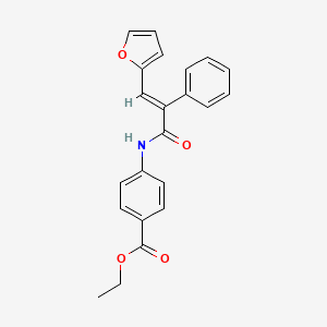 molecular formula C22H19NO4 B3928562 ethyl 4-{[3-(2-furyl)-2-phenylacryloyl]amino}benzoate 