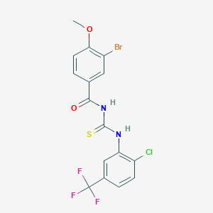 3-bromo-N-{[2-chloro-5-(trifluoromethyl)phenyl]carbamothioyl}-4-methoxybenzamide