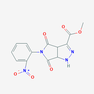 molecular formula C13H10N4O6 B392857 methyl 5-(2-nitrophenyl)-4,6-dioxo-3a,6a-dihydro-1H-pyrrolo[3,4-c]pyrazole-3-carboxylate CAS No. 329912-34-7