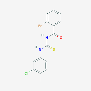 2-bromo-N-{[(3-chloro-4-methylphenyl)amino]carbonothioyl}benzamide