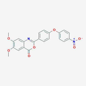 molecular formula C22H16N2O7 B392862 6,7-dimethoxy-2-[4-(4-nitrophenoxy)phenyl]-4H-3,1-benzoxazin-4-one 