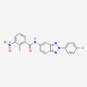 N-[2-(4-chlorophenyl)-2H-1,2,3-benzotriazol-5-yl]-2-methyl-3-nitrobenzamide