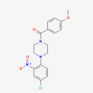 1-(4-chloro-2-nitrophenyl)-4-(4-methoxybenzoyl)piperazine