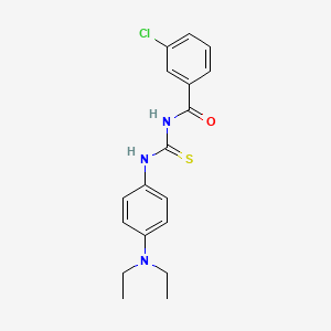 molecular formula C18H20ClN3OS B3928668 3-chloro-N-({[4-(diethylamino)phenyl]amino}carbonothioyl)benzamide CAS No. 6405-13-6