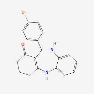 molecular formula C19H17BrN2O B3928679 11-(4-溴苯基)-2,3,4,5,10,11-六氢-1H-二苯并[b,e][1,4]二氮杂卓-1-酮 