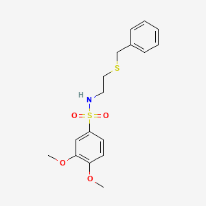 N-[2-(benzylthio)ethyl]-3,4-dimethoxybenzenesulfonamide