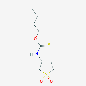 molecular formula C9H17NO3S2 B3928703 O-butyl (1,1-dioxidotetrahydro-3-thienyl)thiocarbamate 