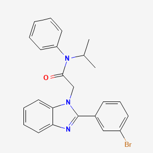 molecular formula C24H22BrN3O B3928719 2-[2-(3-bromophenyl)-1H-benzimidazol-1-yl]-N-isopropyl-N-phenylacetamide 