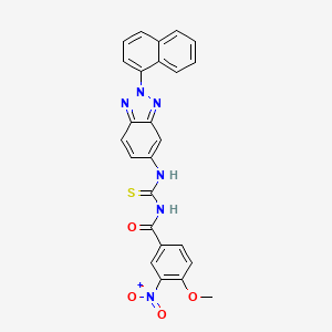 molecular formula C25H18N6O4S B3928722 4-methoxy-N-({[2-(1-naphthyl)-2H-1,2,3-benzotriazol-5-yl]amino}carbonothioyl)-3-nitrobenzamide 